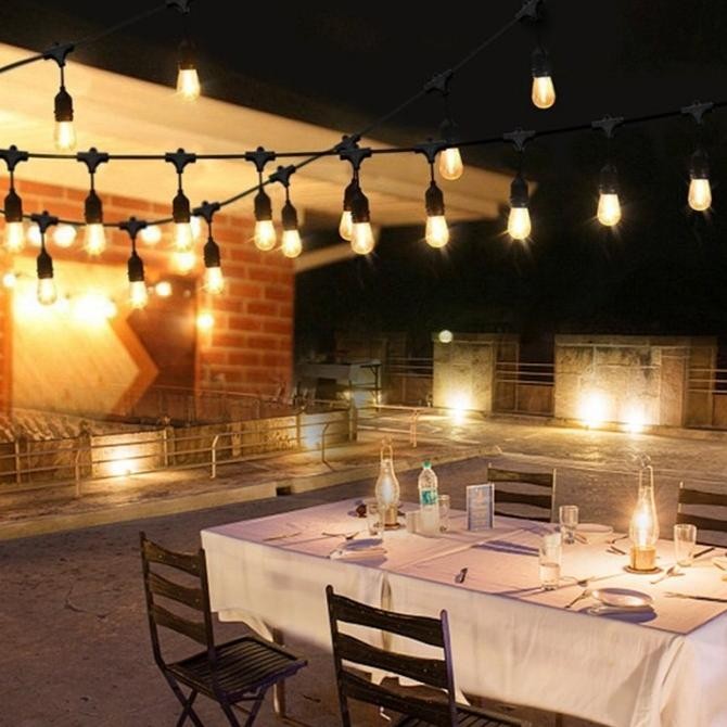 Fitting Lampu Gantung Outdoor 10 Meter 10 Fitting/ LAMPU GANTUNG