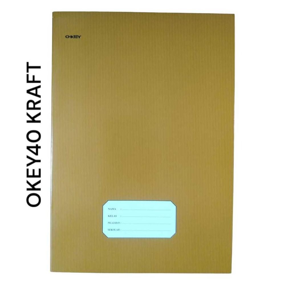 

1 Pack / 10 Pcs Buku Tulis BOXY OKEY KRAFT / Buku Campus Boxy Kiky Isi 40 Lembar AST