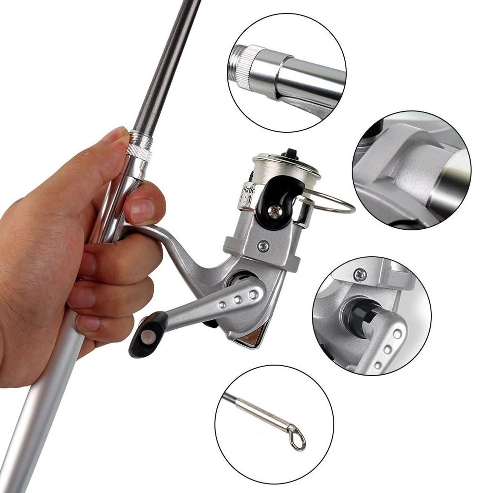 Special Sougayilang Fishing Set 5 Warna Skala Kecil Aluminum Alloy Saku Bentuk Pena Teleskopik Joran