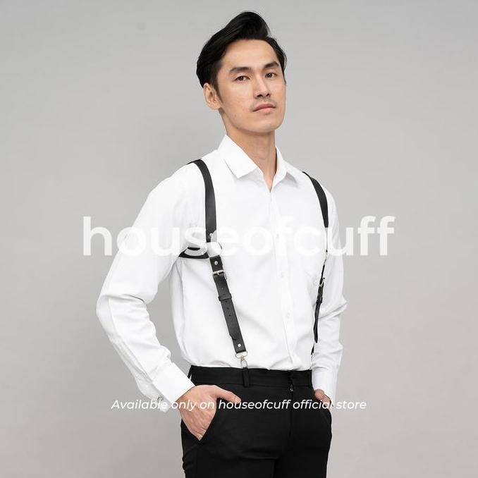 Houseofcuff Suspender Backpack Kulit Leather Hitam