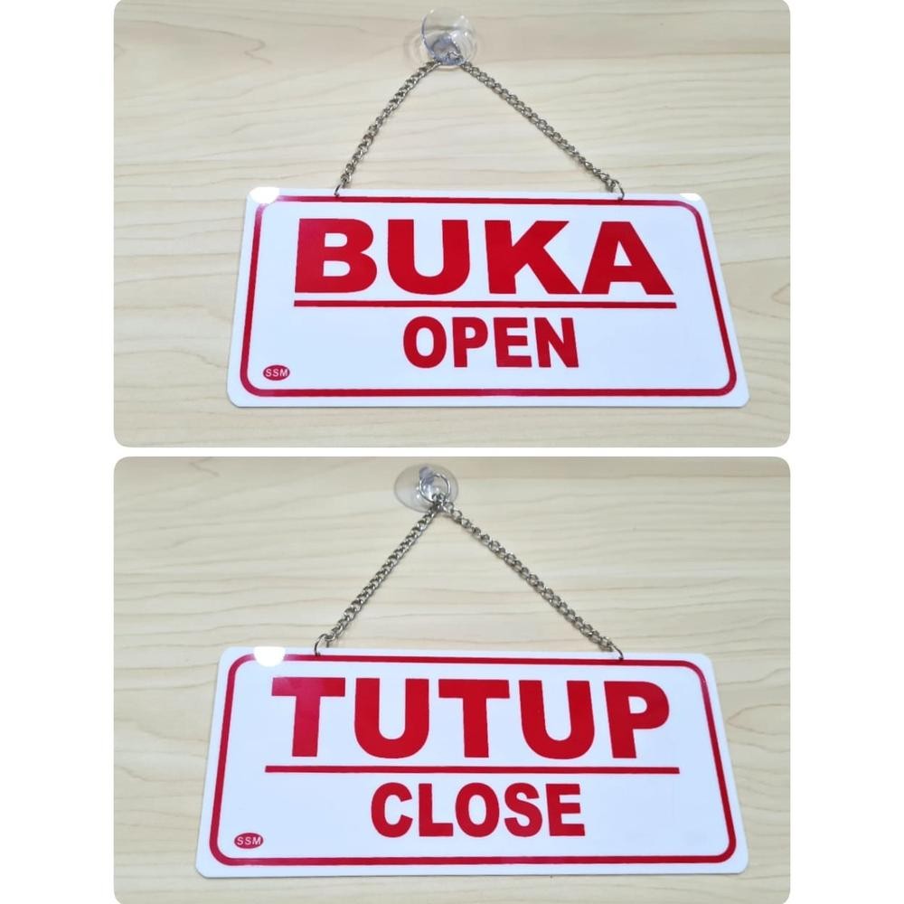 

Sign Board Akrilik MEDIUM BUKA TUTUP RANTAI AST
