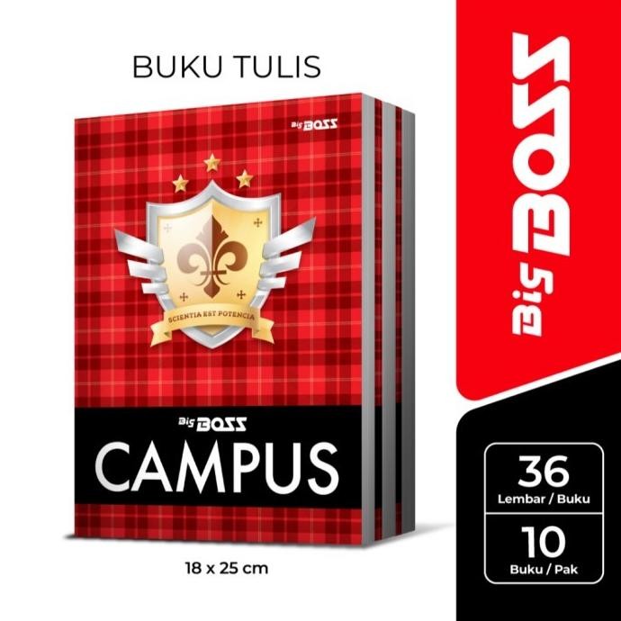 

Buku Tulis BigBoss Campus 36 Lembar (1 Pack 10 Buku) AST