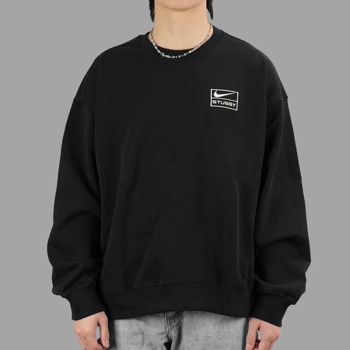 Nike x Stussy Wash Black Fleece Crewneck (100% Authentic)
