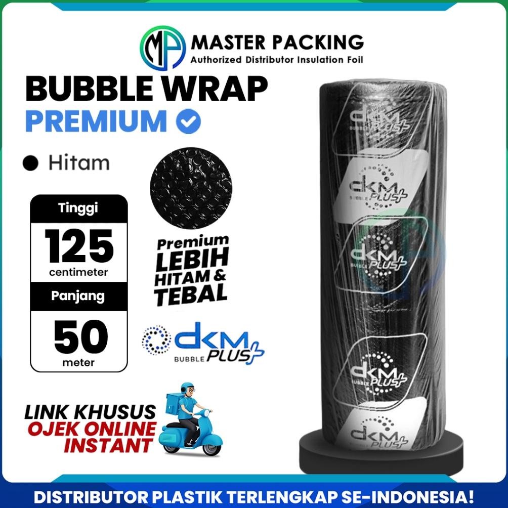 

Plastik Packing Bubble Wrap DKM Roll 125cm x 50m Hitam Premium Tebal Merek DKMPlus Murah AST