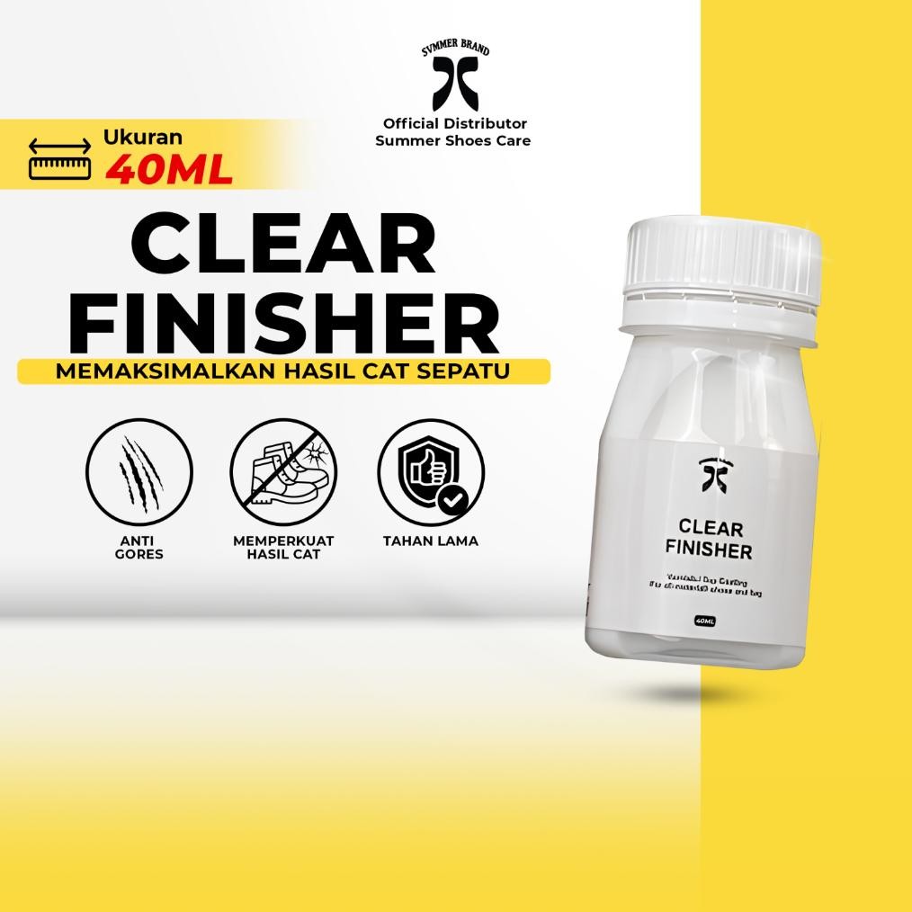 

Clear Finisher - Varnish Cat Sepatu Tas Cat Akrilik Bening Kulit Kanvas Rubber Leather Paint Cat Canvas Pelindung painting Doff Glossy - Summer Shoes Care AST