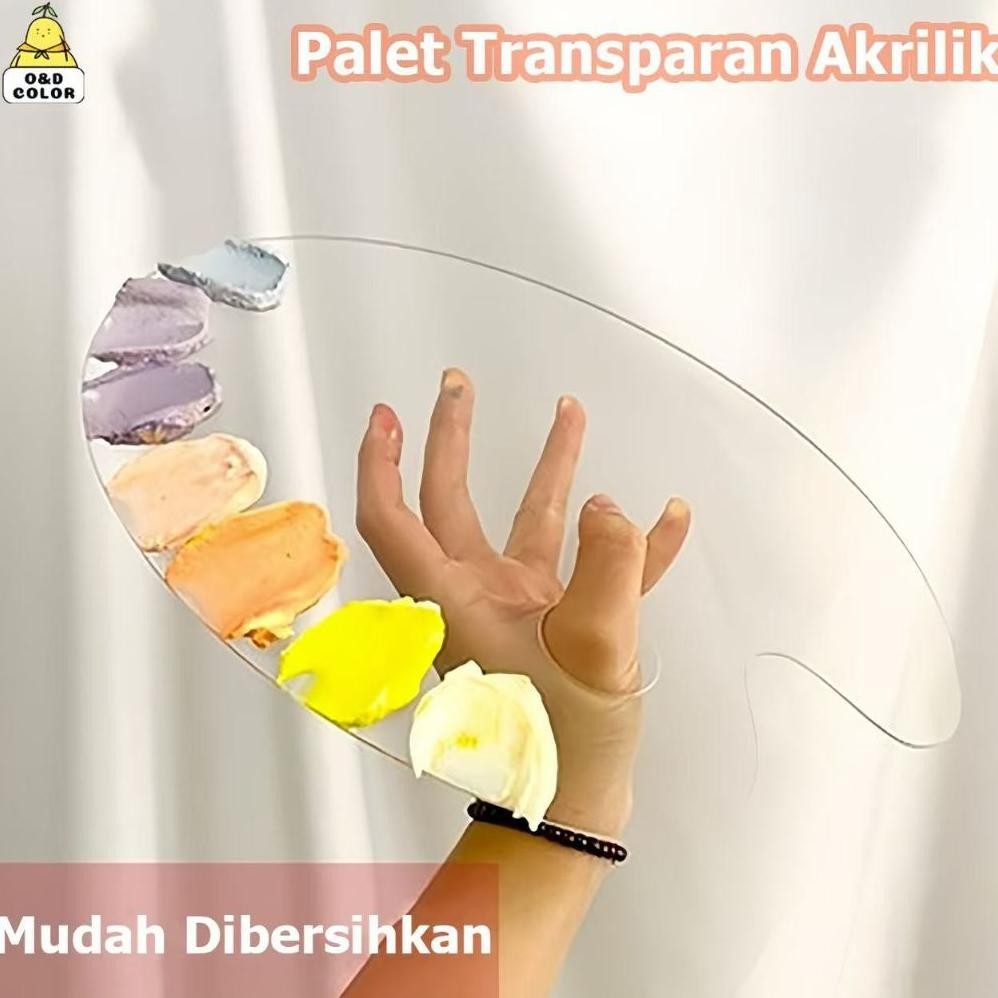 

Palet Lukis Akrilik 20*30cm Transparent Acrylic Palette Palet Bening Akrilik Makeup Painting Nail Polish Mixed Tools Set AST