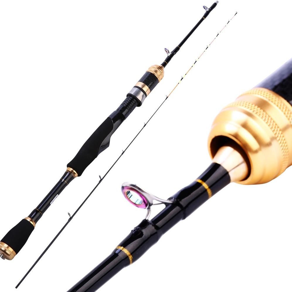 Sougayilang 120cm Joran Pncing 12-25lb Serat Carbon 2 Bagian Memancing Udang Joran