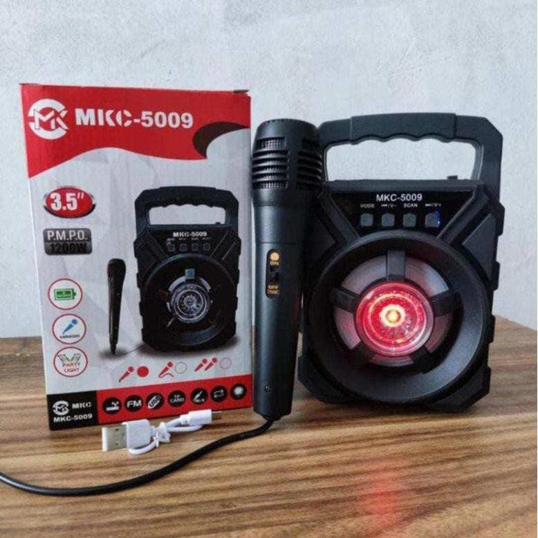Bisa Cod Speaker Bluetooth Mkc-5009 3,5 Inchi + Mic Karaoke Gfd-12