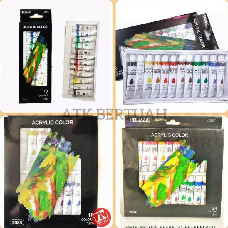 

SET 12 18 24 ACRYLIC PAINT BAZIC CAT AKRILIK AST