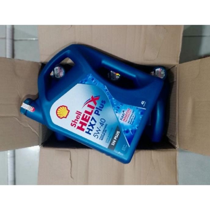 [Allthebest] OIL OLI MOTOR SHELL HELIX HX7 PLUS 5W-40 FULLY SYNTHETIC 4000ml 4L