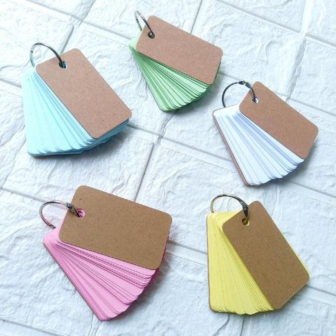 

Ring Note Memo Polos Mini Flash Card Colourfull Blank Card Putih Paper Stationery Al At Co