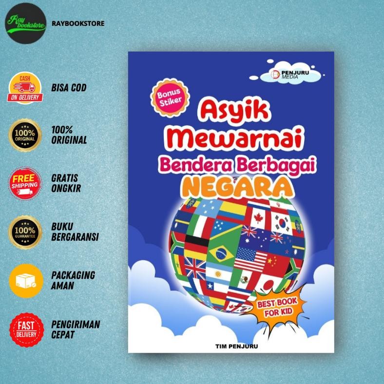Buku Mewarnai Bendera Bendera Negara & Asyik Mewarnai Bendera Berbagai Negara AST