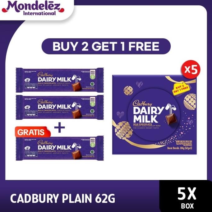 

Cadbury Cokelat Dairy Milk 62 Gr [Buy 2 Get 1] - 5 Packs