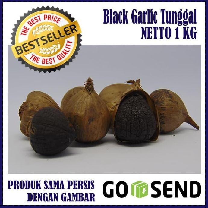 

Black Garlic Tunggal 1 Kg - Bawang Putih Hitam Tunggal/Lanang
