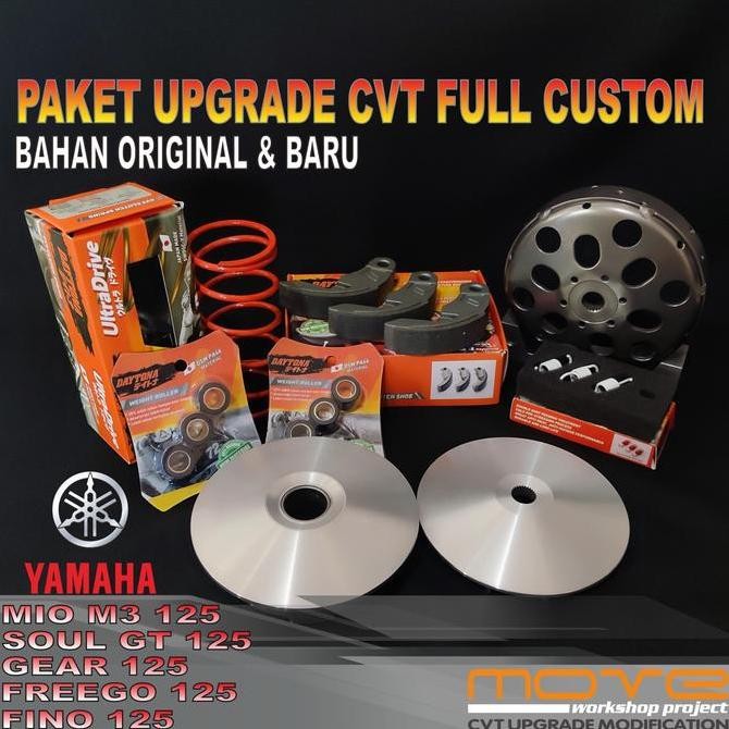 paket upgrade mesin cvt yamaha mio m3 soul gt fino freego 125