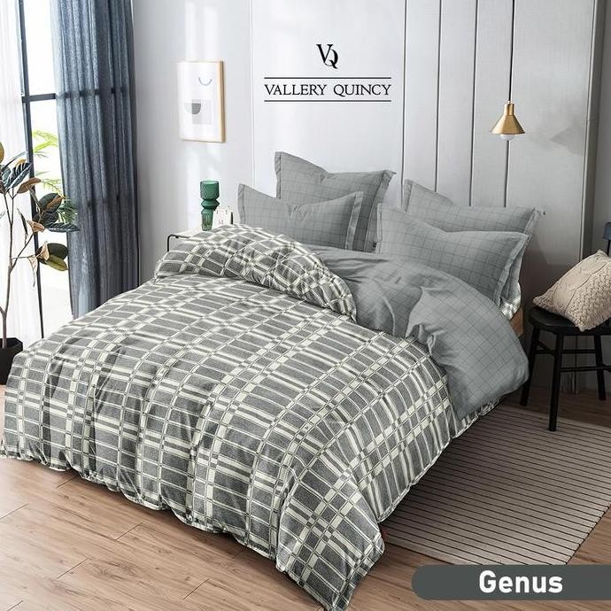 Bed Cover Set Vallery Quincy 180x200 / Bedcover Katun Jepang Vallery