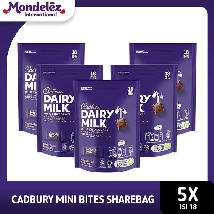 

Cadbury Dairy Milk Cokelat Mini Bites Sharebag - 5 Packs