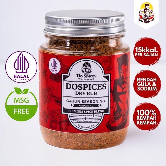 

Dospices Healthy Dry Rub [Cajun Seasoning] Bumbu Marinasi Rendah Kalori [100 Gr] Bubuk Rempah Instan Rendah gula Rendah lemak