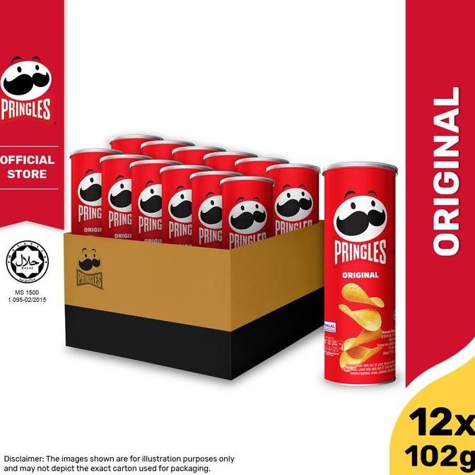 

[Carton Deals] Pringles Original 102Gr Keripik (12 Pcs)