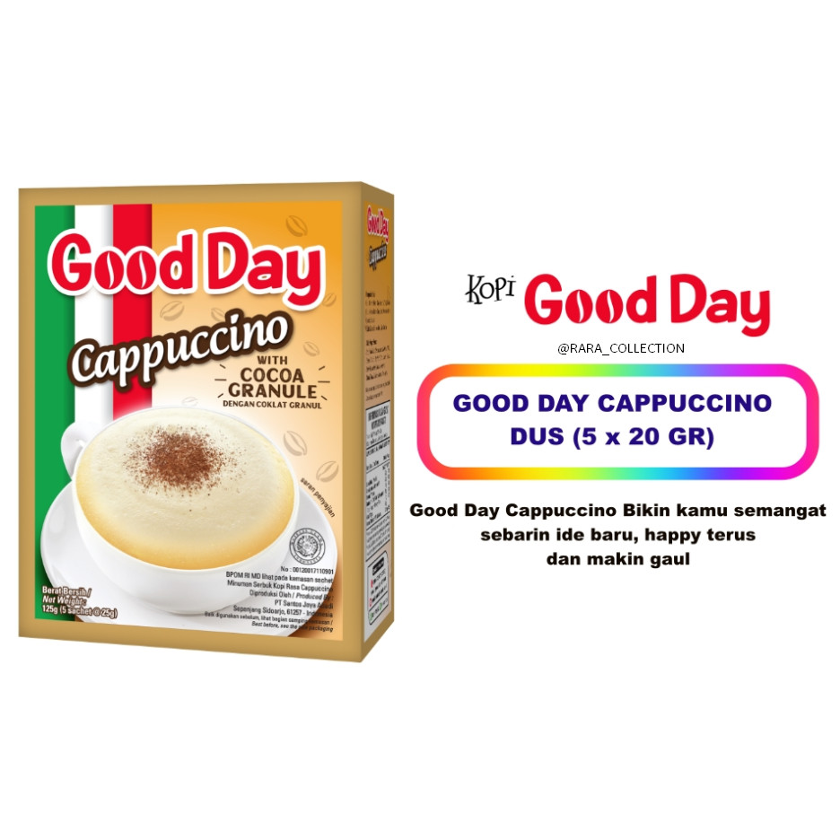 

KOPI GOOD DAY CAPPUCCINO 1 DUS ISI 120 PCS