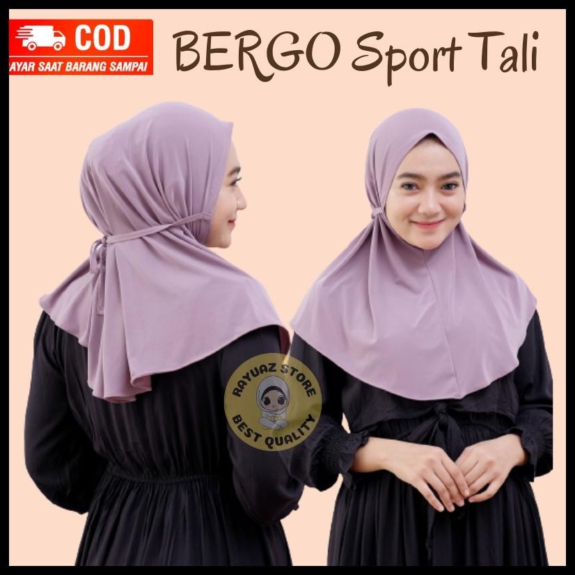 HIJAB SPORT MENUTUP DADA JILBAB INSTAN JERSEY NON PET KERUDUNG BERGO SPORT JERSEY