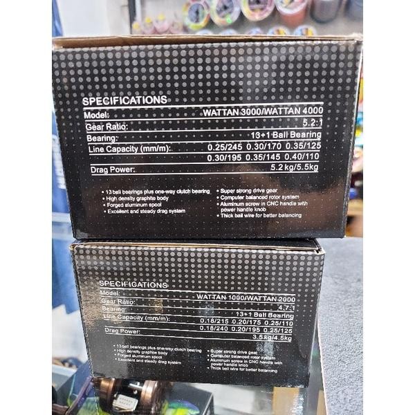 Reel Spinning Fugu Wattan 1000~3000 (Power Handle) - Juragan Pancing Murah