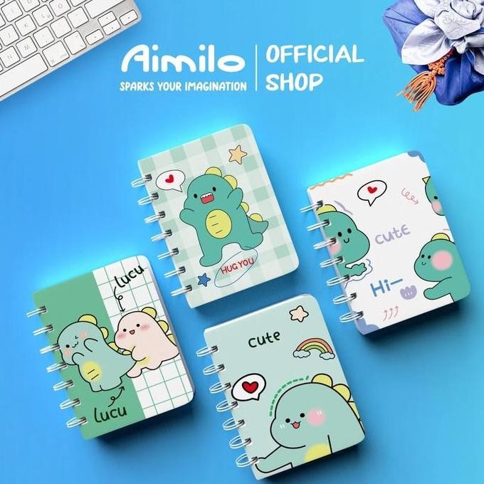 

Aimilo Notebook Mini A7 4In1 Set Buku Diary Aesthetic Buku Kecil Scrapbook 80 Lembar Paper Stationery Co