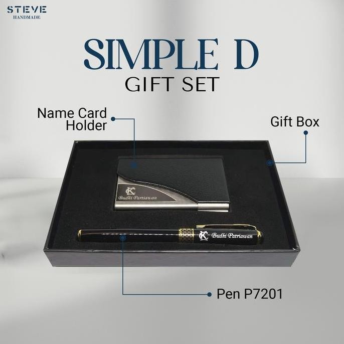 

Gift Set Corporate Pen Name Card Holder Tempat Kartu Nama Souvenir Co