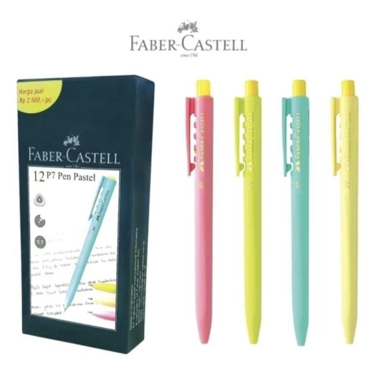 

Pulpen P7 Faber Castell 0.7 mm black ink (1 lusin)