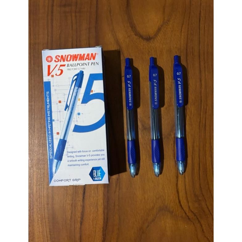 

Pulpen Snowman V5 0.7mm (12 pcs)