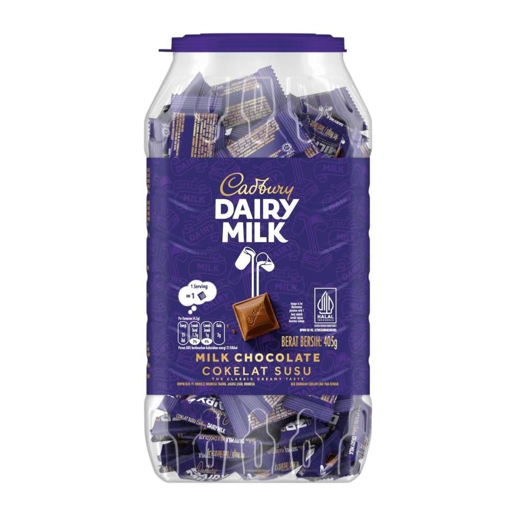 

Cadbury Dairy Milk Cokelat Neaps Jar Isi 90Pcs - 405Gr