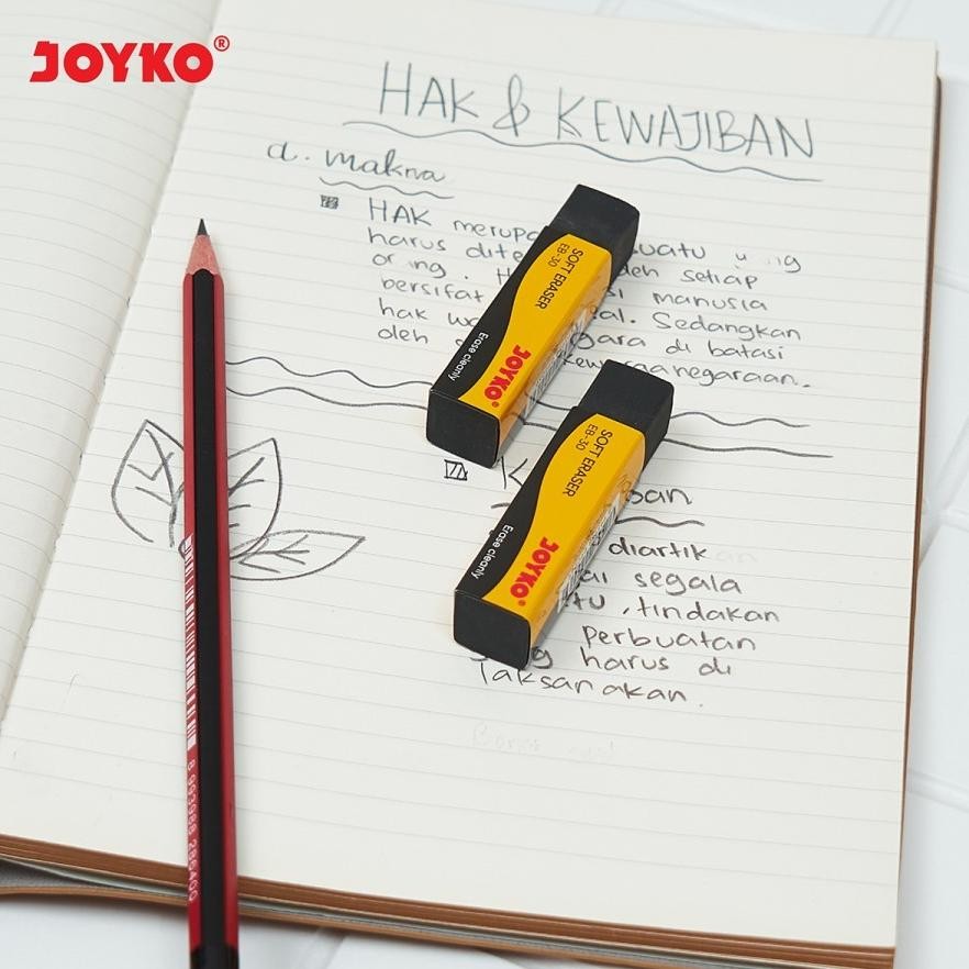 

1 PAK / 30 Pcs Eraser Penghapus Joyko EB-30 (Hitam) / ER-30 (Putih) Penghapus Hitam Putih Joyko