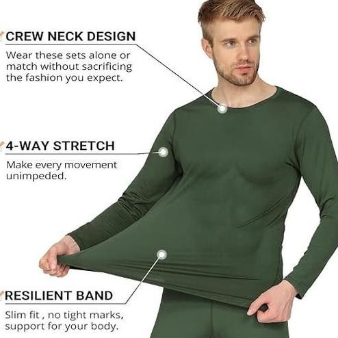 Ready New Long John Heattech Ultrawarm Flecce Linned Mens Ready