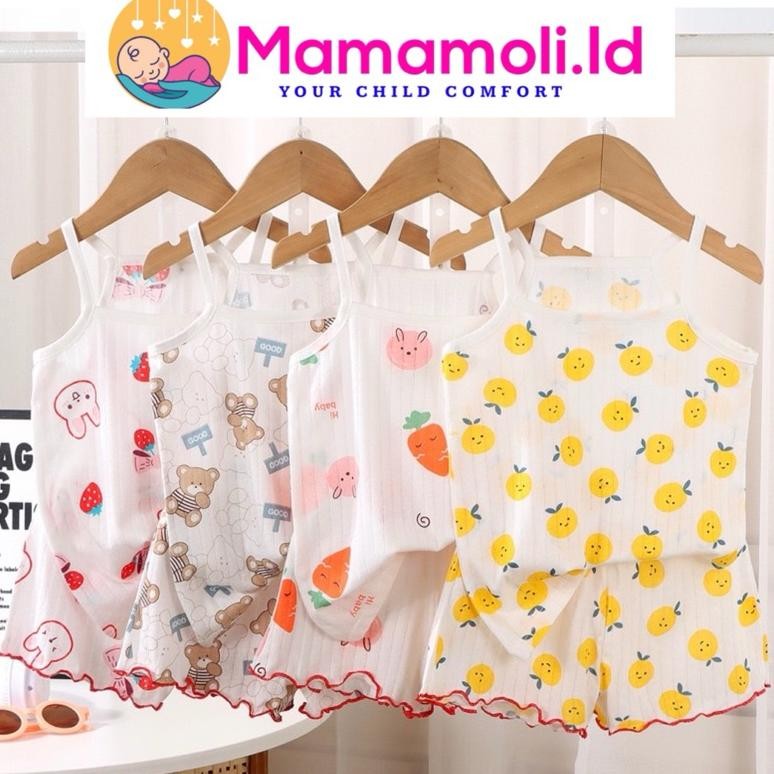 Setelan Singlet Celana Oneset Baju TALI 1 + Celana Satu Set Atasan Bawahan Anak Cewek Perempuan / Ba