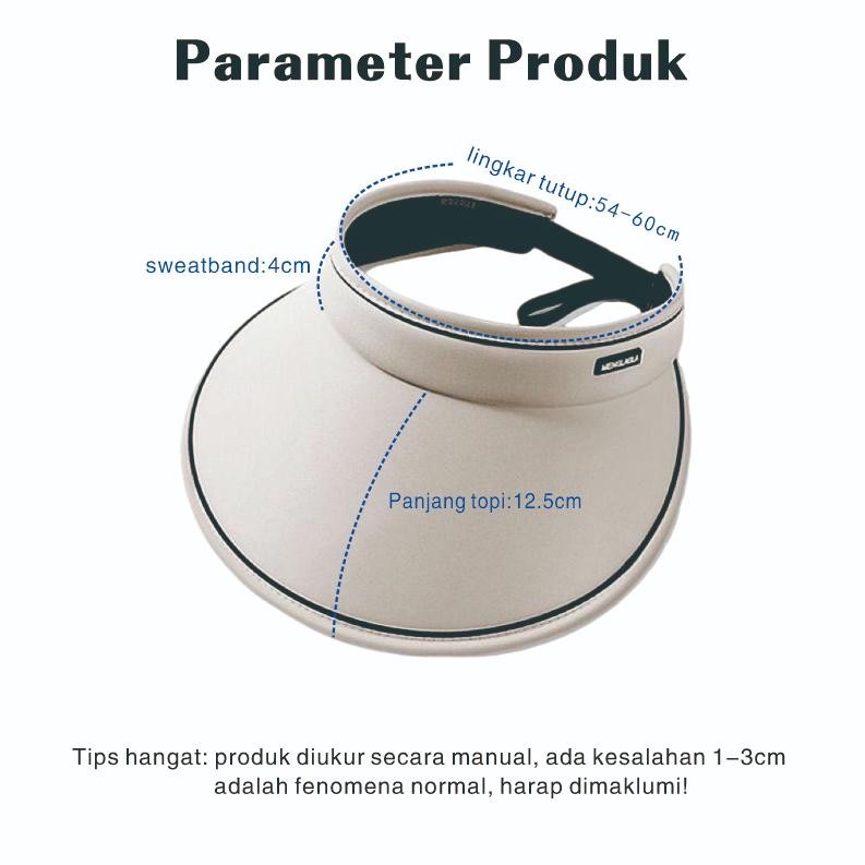 Ready Wavvy Topi Matahari Fashion Wanita Korea Topi Matahari Pinggiran Besar Topi Olahraga Anti-Ultr