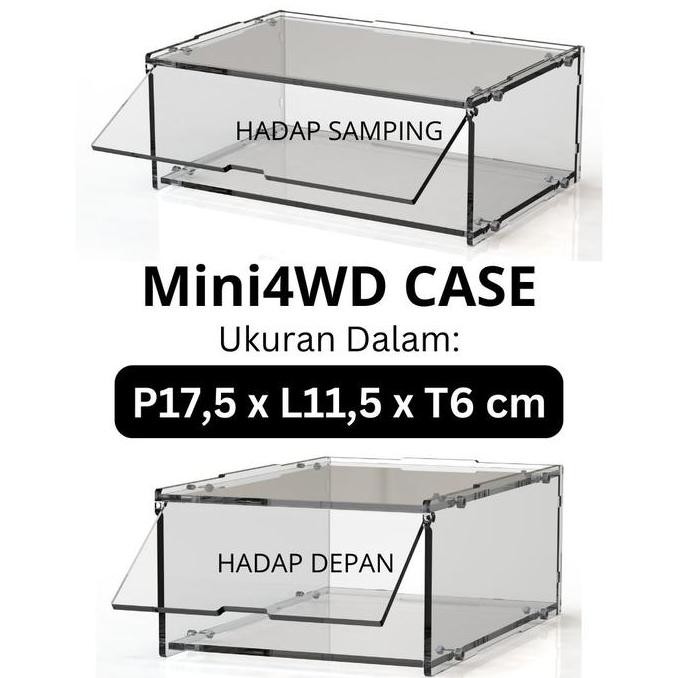 Display Case Tamiya Mini 4WD Display Box Bisa di Tumpuk Stackable