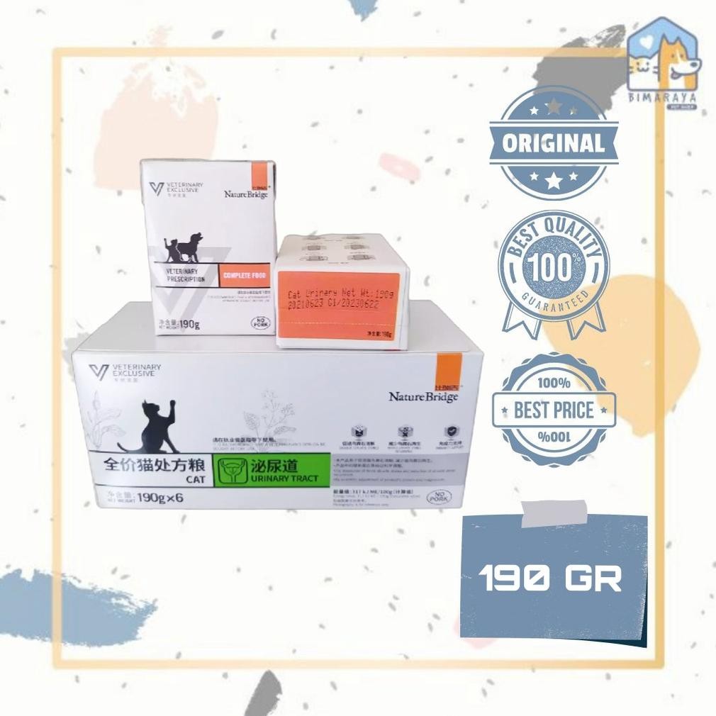 TERMURAH Nature Bridge Urinary Tract Wet Food 190gr Veterinary Prescription Siap kirim