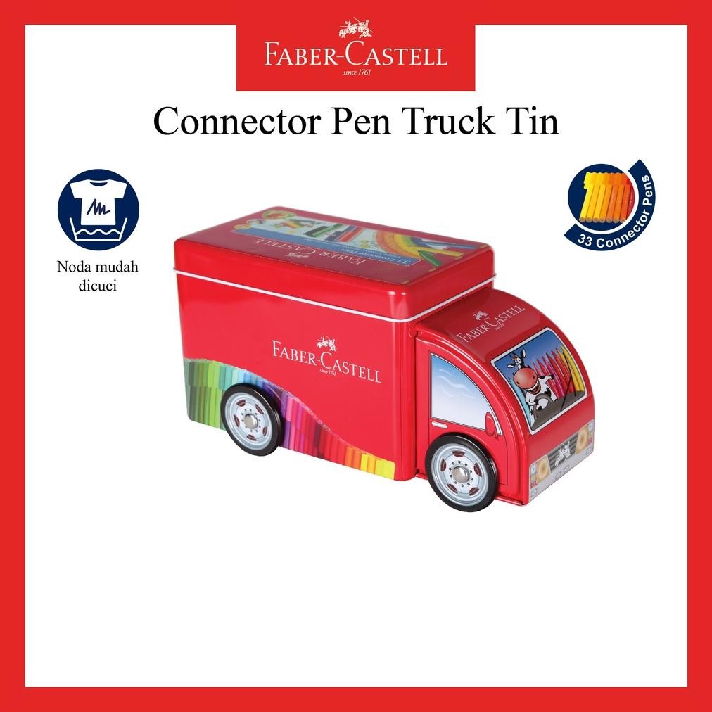 

Konektor Pen Faber Castell / Spidol Warna Kemasan 33 Warna / Connector Pen 33 Model Truck Tin
