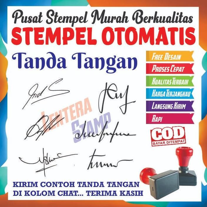 

Stempel Otomatis Tanda Tangan / Paraf dan Nama