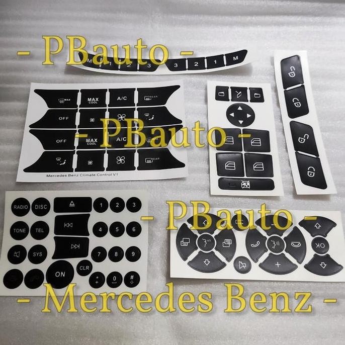 // Sticker Panel Set W204 Lama / Stiker Konsol Panel W204 Mercedes Benz
