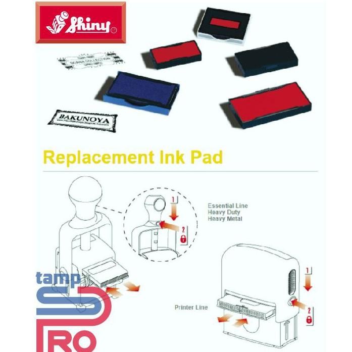 

Replacement Ink Pad Shiny / S-851, S-852, S-853, S-854, S-855 (TANPA WARNA)