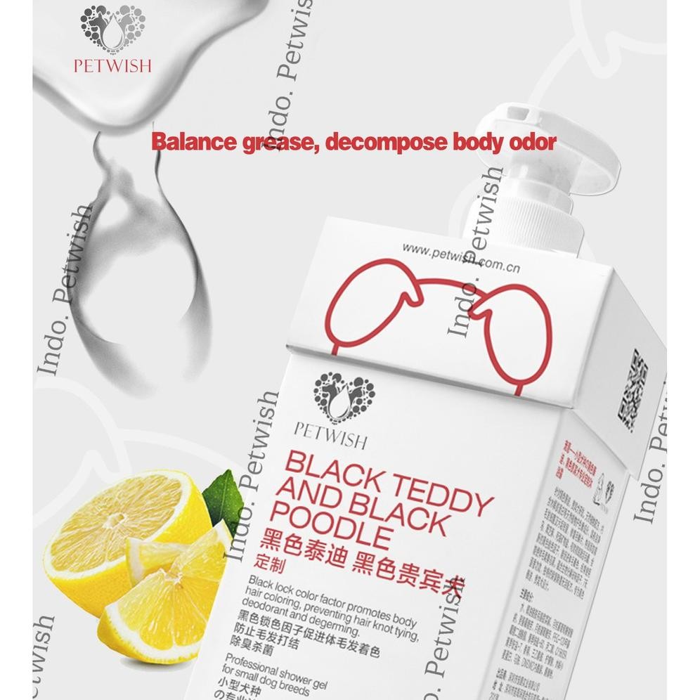 Petwish Shampo Anjing 500ML - Black Teddy & Black Poodle - Dog Shampoo