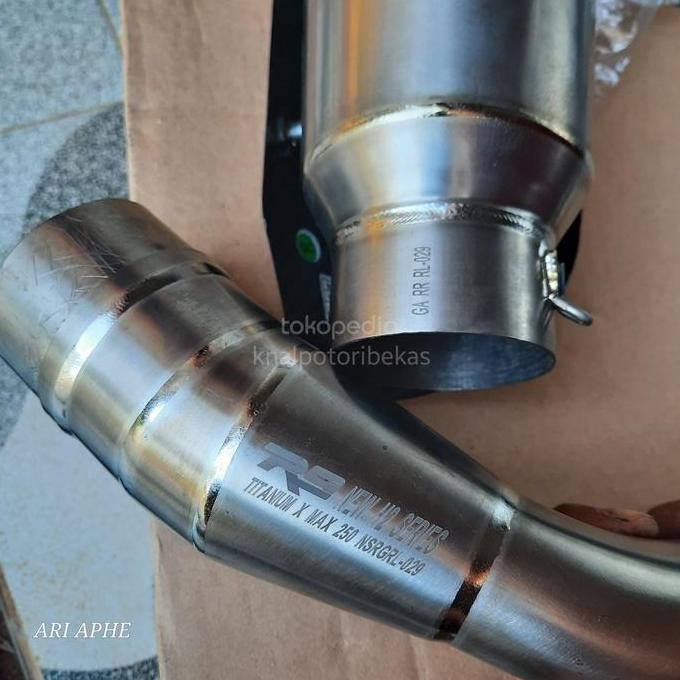 Knalpot R9 H2 Titanium Original Yamaha Xmax 250 Fullsystem Terlaris