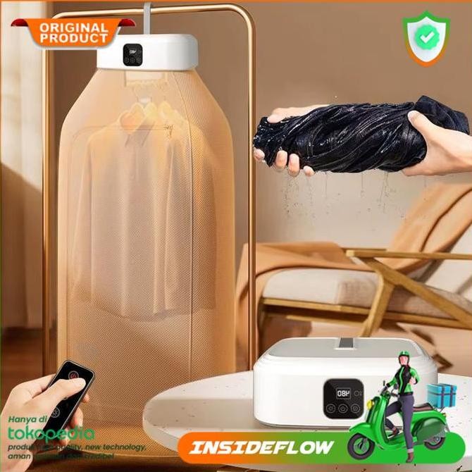 Terlaris Mesin Alat Pengering Baju Pakaian Elektrik Portable Travel Pemanas UV Smart Clothes Dryer R
