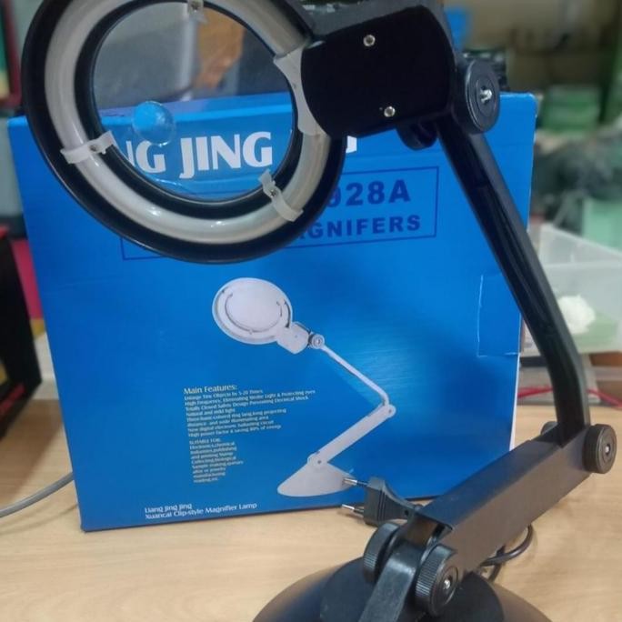 LAMPU SERVICE HP KACA PEMBESAR LAMPU BACA BELAJAR LAMPU MEJA 928 la