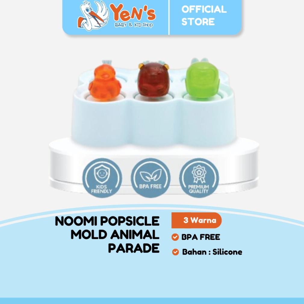Noomi - Popsicle Mold Animal Parade | Cetakkan Es Krim Silikon 6 Stik BPA FREE AST