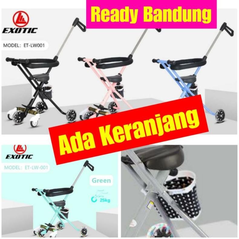 Stroller Exotic ET LW 001 Stroller LW 001Anak Stroller strollerLipat Stroller Ringan Sepeda Roda Tig