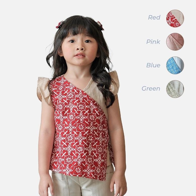 Gempita Kimono Batik Blouse - Atasan Batik Anak Perempuan | Baju Batik Anak | Baju Batik Anak Peremp