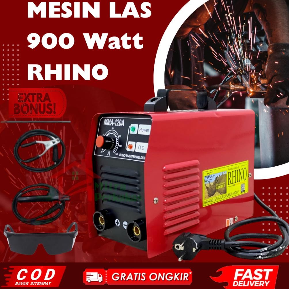 Mesin Las Rhino Merah 900 Watt 120a Mesin Las Inverter Trafo Travo Mesin Las Listrik 120 A 450 Watt 
