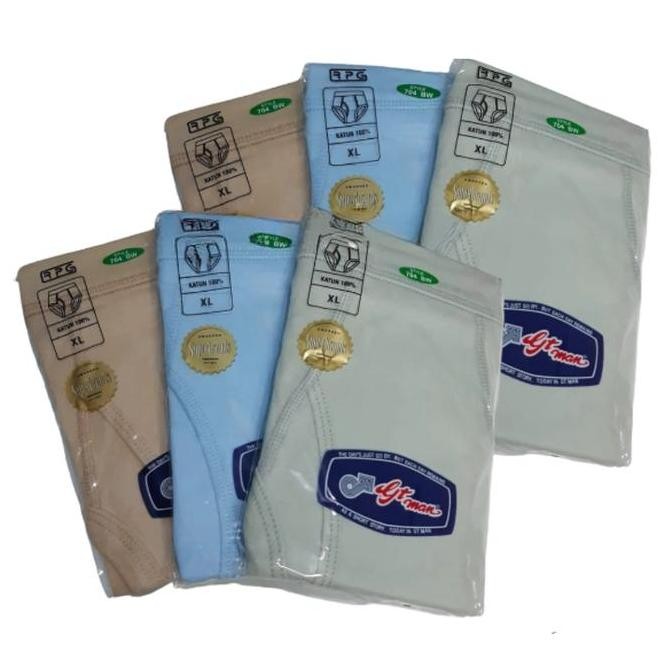 GT MAN 704BW- Grosir 6Pcs Celana Dalam Pria Dewasa Gt Man - Size M L XL Jumbo